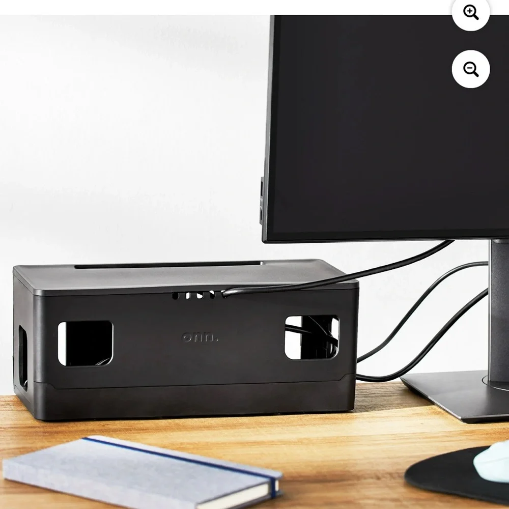 Onn Black Cable Management Box